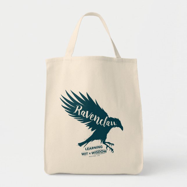 Tote Bag Harry Potter | Typographie Silhouette RAVENCLAW™ (Devant)