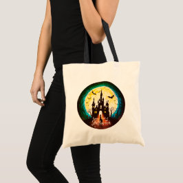 Tote Bag Hauné Château Happy Halloween Déplaisant