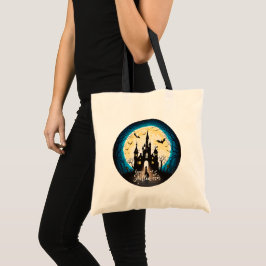 Tote Bag Hauné Château Happy Halloween Déplaisant