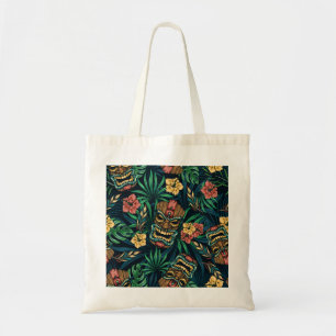 Tote Bag Hawaï Tiki Masque Motif tropical