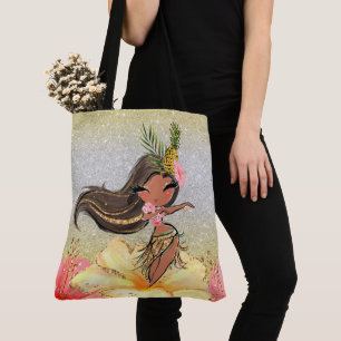 Tote Bag Hawaiian Hula Girl Fourre-tout Voir retour