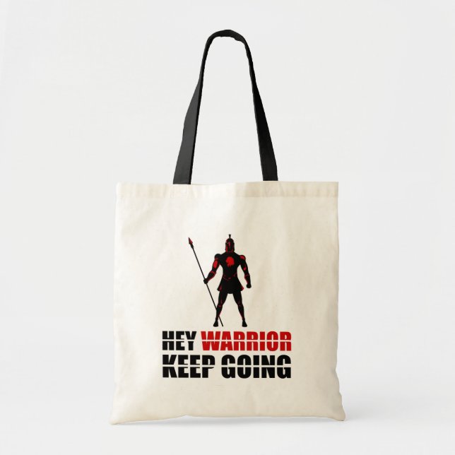 Tote Bag Hé guerrier continue (Devant)