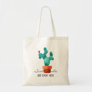 Tote Bag Heart Cactus Green Pink Love Localisation de l'évé