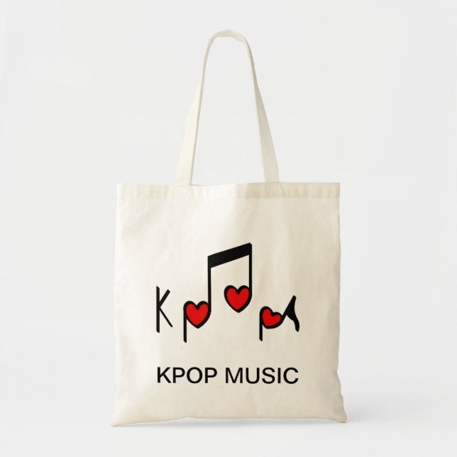 Tote Bag Heart Korean Pop Music ! (Devant)