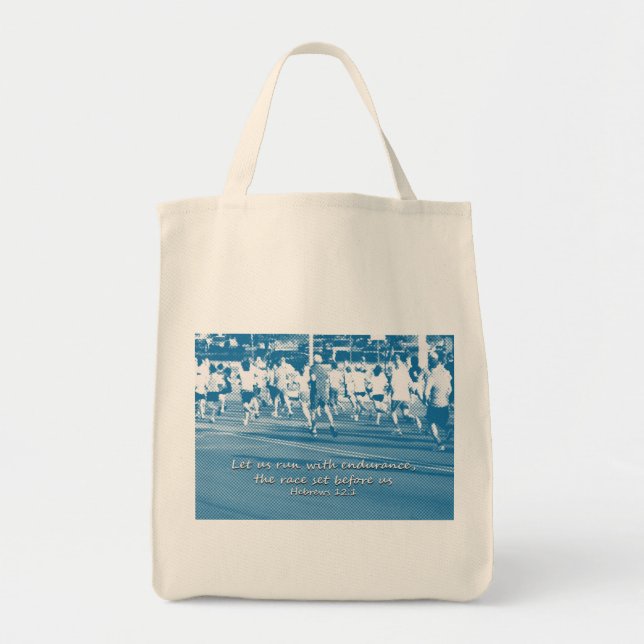 Tote Bag Hébreux 12:1 Faisons la course (Devant)