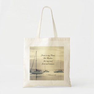 Tote Bag Hébreux 6:19 Jésus Ancre pour mon âme, Voiliers