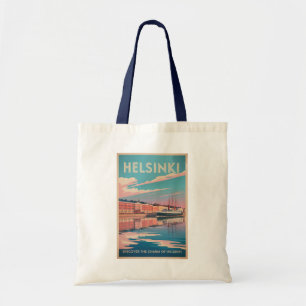 Tote Bag Helsinki Finland Front de Mer Voyage Art Vintage