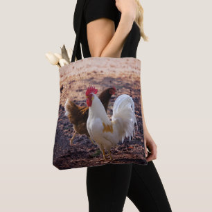 Tote Bag Hen et Rooster Rustic Farmhouse