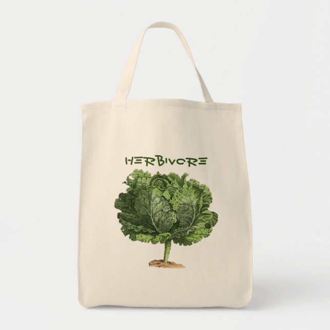 Tote Bag Herbivore Vegan Végétarien (Devant)