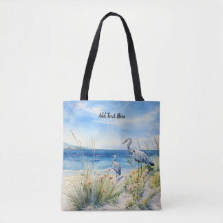 Tote Bag Héron bleu Personnalisé 