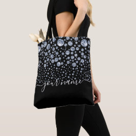 Tote Bag Hérone de Parties scintillant diamant argenté