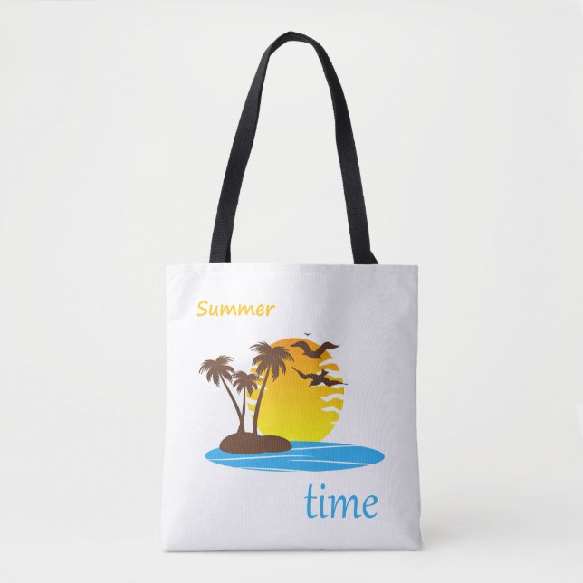 Tote Bag Heure d'été, soleil tropical, (Devant)