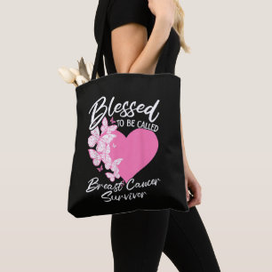 Tote Bag Heureuse d'être appelée survivante du cancer du se