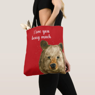 Tote Bag Heureuse Sainte-Valentin Je t'aime bien faire atte