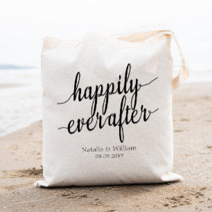 Tote Bag Heureux après l'accueil personnalisé du Mariage