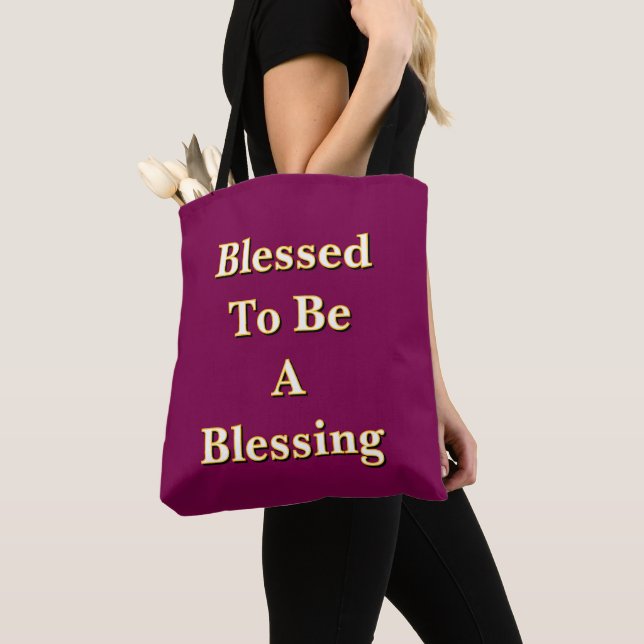 Tote Bag Heureux D'Être Un Vin Bénéfique (De près)