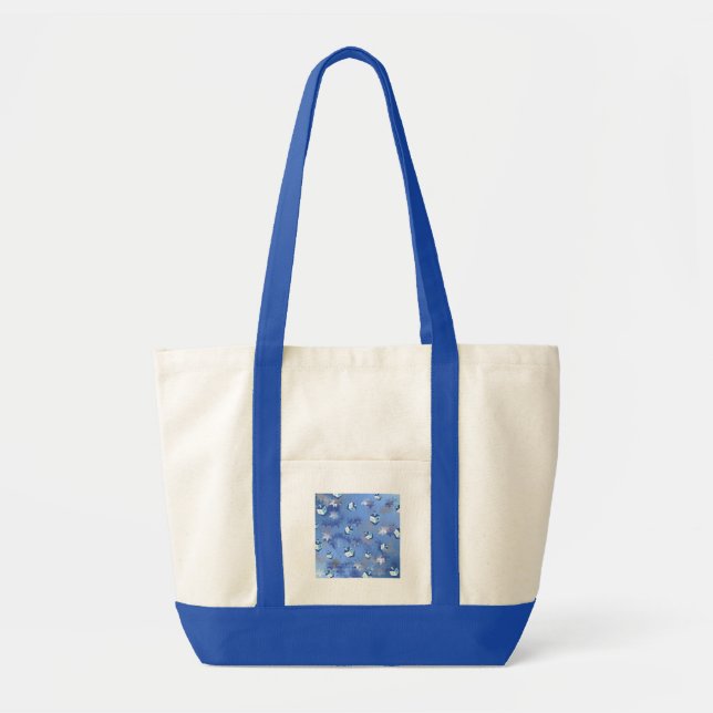 Tote Bag Heureux Hanoukka Falling Star et Dreidels (Devant)