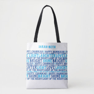 Tote Bag HEUREUX HANOUKKA Vacances Personnalisées Fourre-t