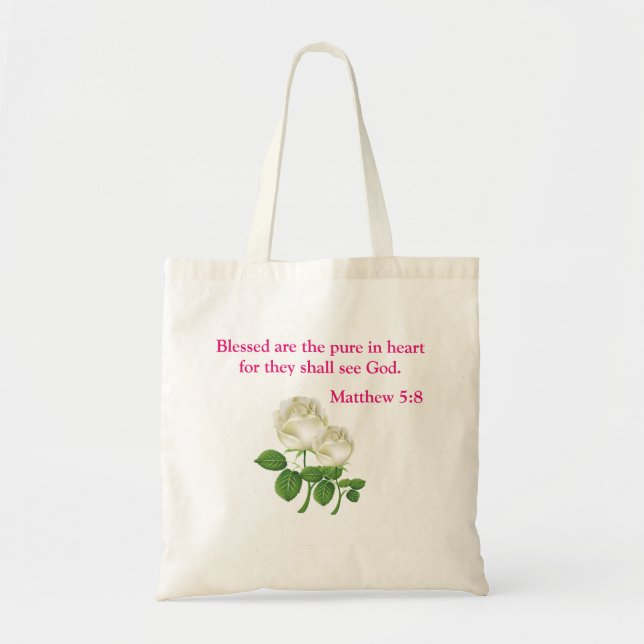 Tote Bag Heureux sont les purs dans le coeur (Devant)