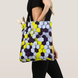 Tote Bag HexaPop Chick Fourre-tout noir, blanc et jaune