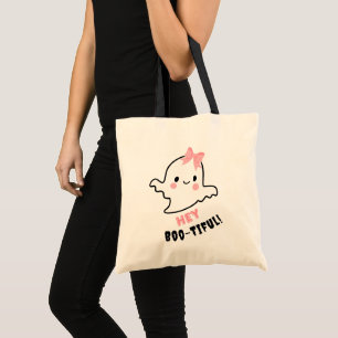 Tote Bag Hey Boo-tiful ! Fantôme mignon Avec Halloween Bow