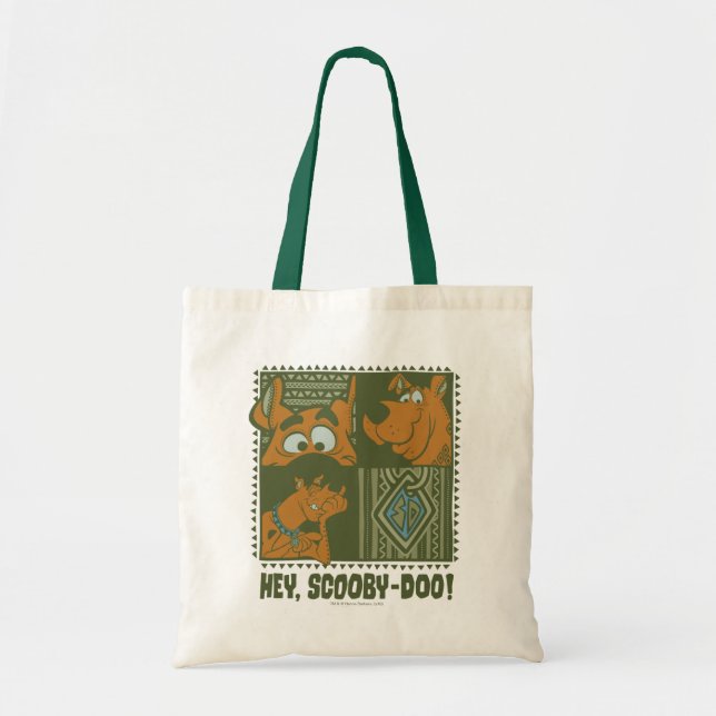 Tote Bag Hey Scooby-Doo Carré tribal Graphic (Devant)