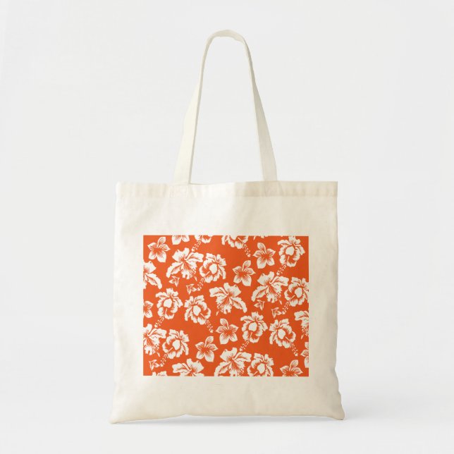 Tote Bag Hibiscus d'Hawaï orange (Devant)