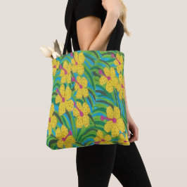 Tote Bag Hibiscus jaune Impression tropicale