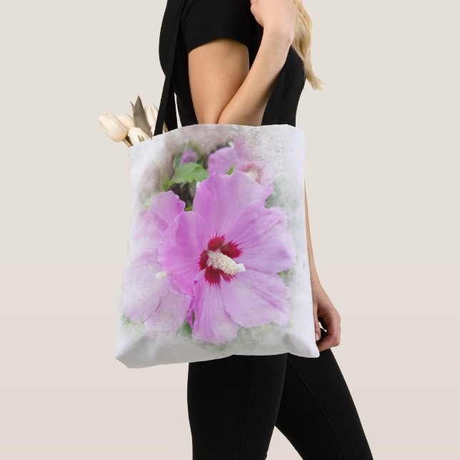 Tote Bag Hibiscus rose (De près)