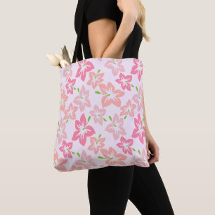 Tote Bag Hibiscus Rose, Fleurs Roses, Motif De Fleurs