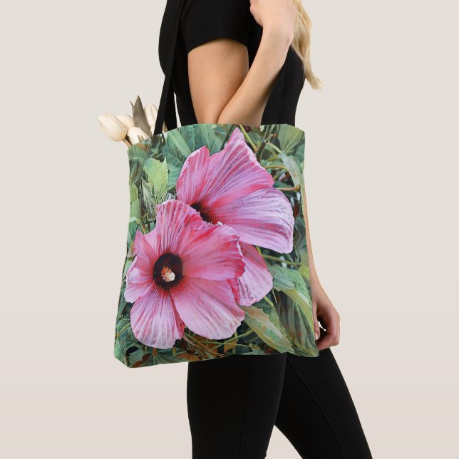 Tote Bag Hibiscus tropical Bible Verse Fourre-tout (De près)