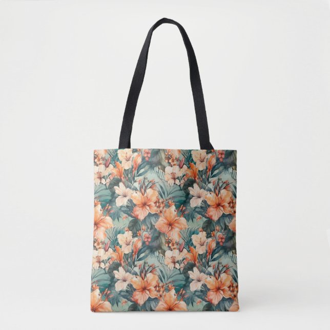 Tote Bag Hibiscus tropicaux audacieux Grande épaule Fourre- (Devant)