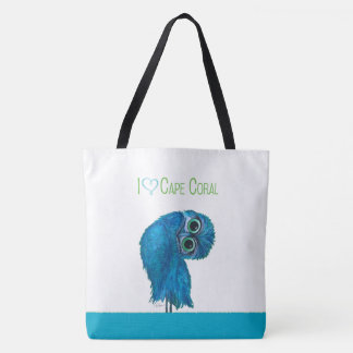 Tote Bag Hibou creusant de corail de cap