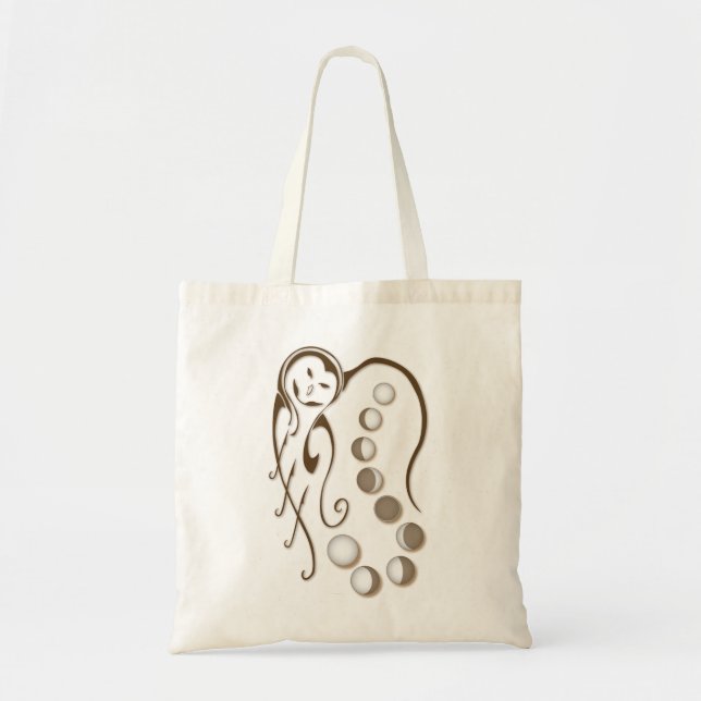 Tote Bag Hibou de frère : Lune de soeur (Devant)