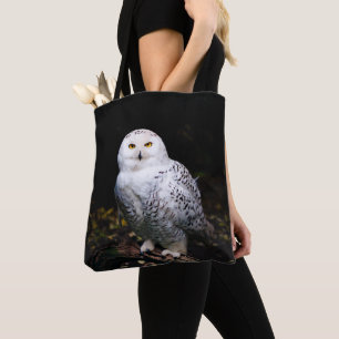 Tote Bag Hibou des neiges majestueux d'hiver