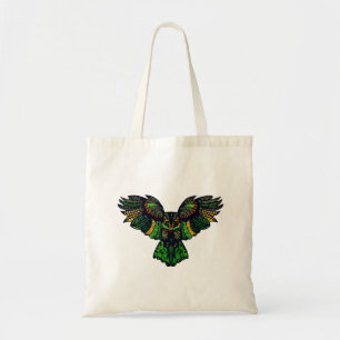 Tote Bag Hibou émeraude majestueux