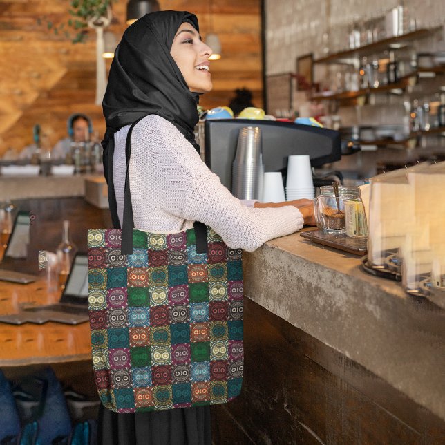 Tote Bag Hiboux de tatouage Geo (Créateur téléchargé)