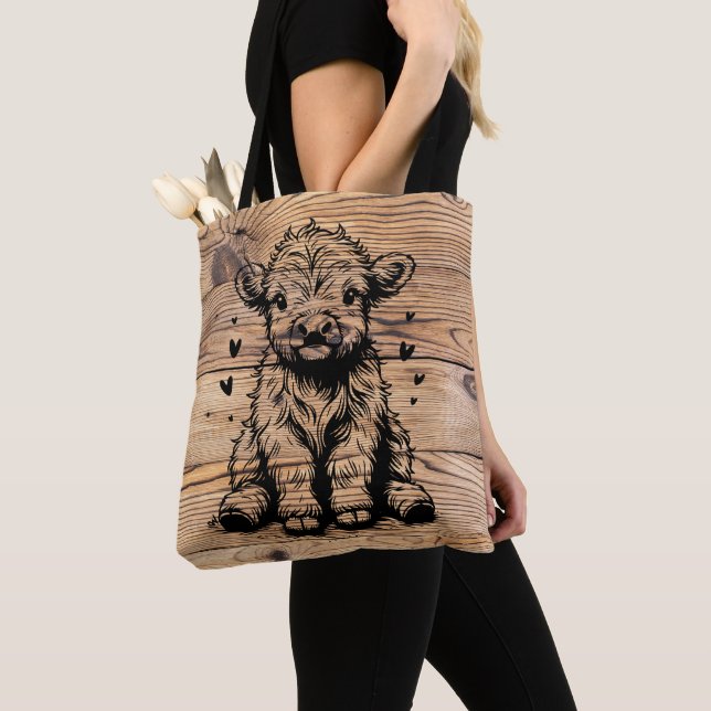 Tote Bag Highland Cow (De près)