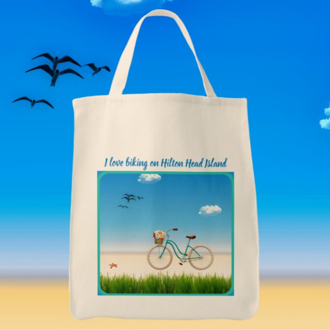 Tote Bag Hilton Head Island SC beach bike (Créateur téléchargé)