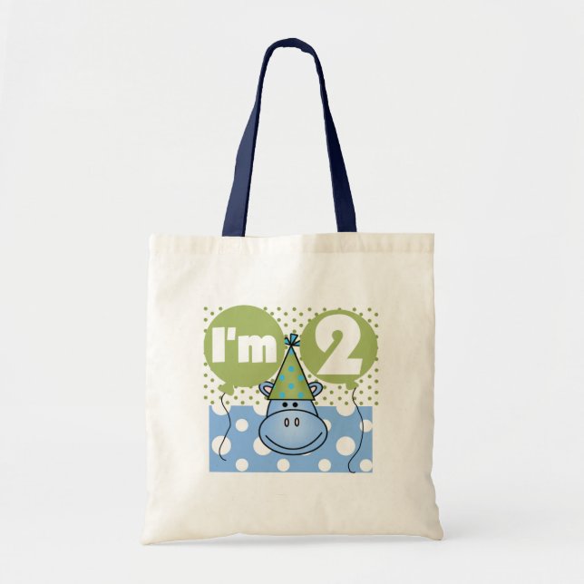 Tote Bag Hippo 2e Anniversaire Tshirts et cadeaux (Devant)