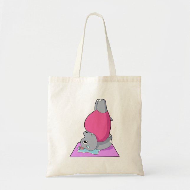 Tote Bag Hippo au yoga Fitness (Devant)