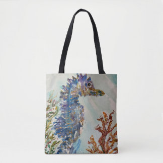 Tote Bag Hippocampe d'aquarelle Fourre-tout double face