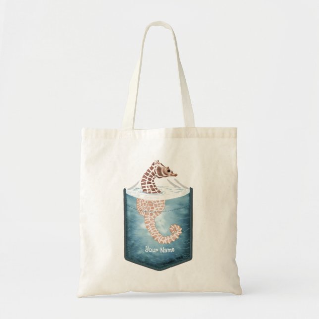 Tote Bag Hippocampe de poche (Devant)