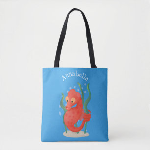 Tote Bag Hippocampe pygmée mignon dessin animé