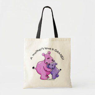 Tote Bag Hippopotame-L'amour d'une mère est grandiose !