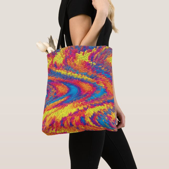 Tote Bag Hippy Swirls..... (De près)