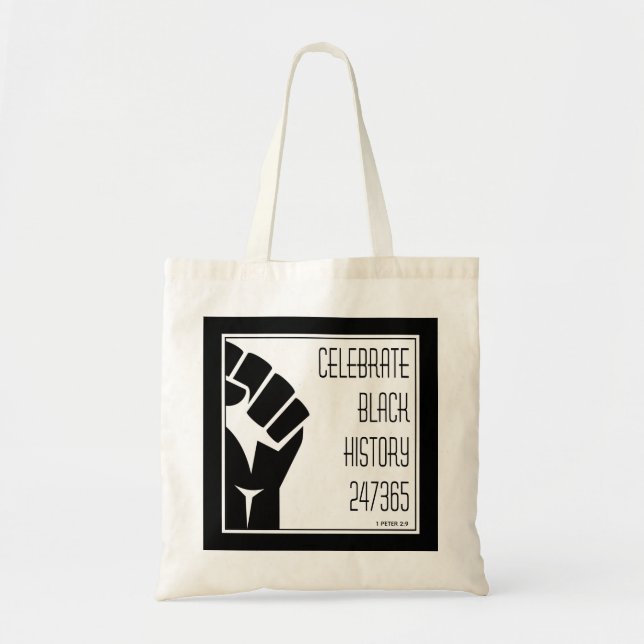 Tote Bag HISTOIRE NOIRE CÉLÉBRÉE 247365 Poing électrique pe (Devant)
