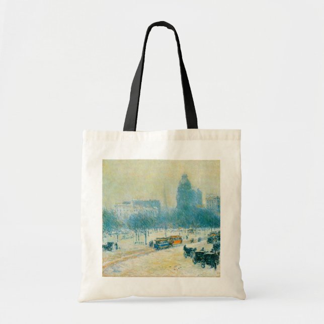 Tote Bag Hiver en Union Carré par Frederick Childe Hassam (Devant)