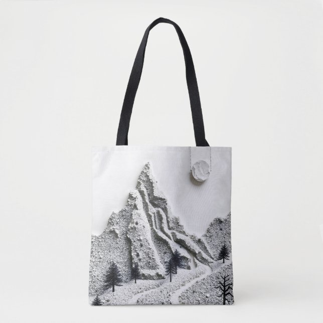 Tote Bag Hiver monochrome (Devant)