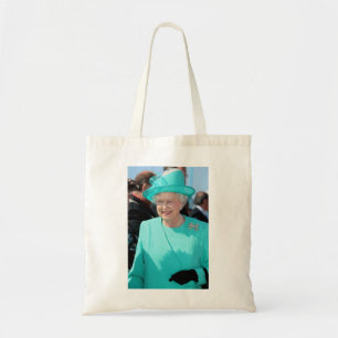 Tote Bag HM Queen Elizabeth II dans Turquoise Casquette Pro